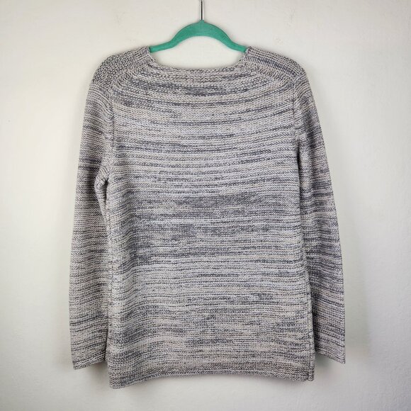 NWT GAP Lurex Metallic Wool Mohair Blend Oversized V-Neck Knit Sweater sz M - Picture 2 of 10